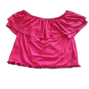 Pink Off The Shoulder Blouse - Size: Small